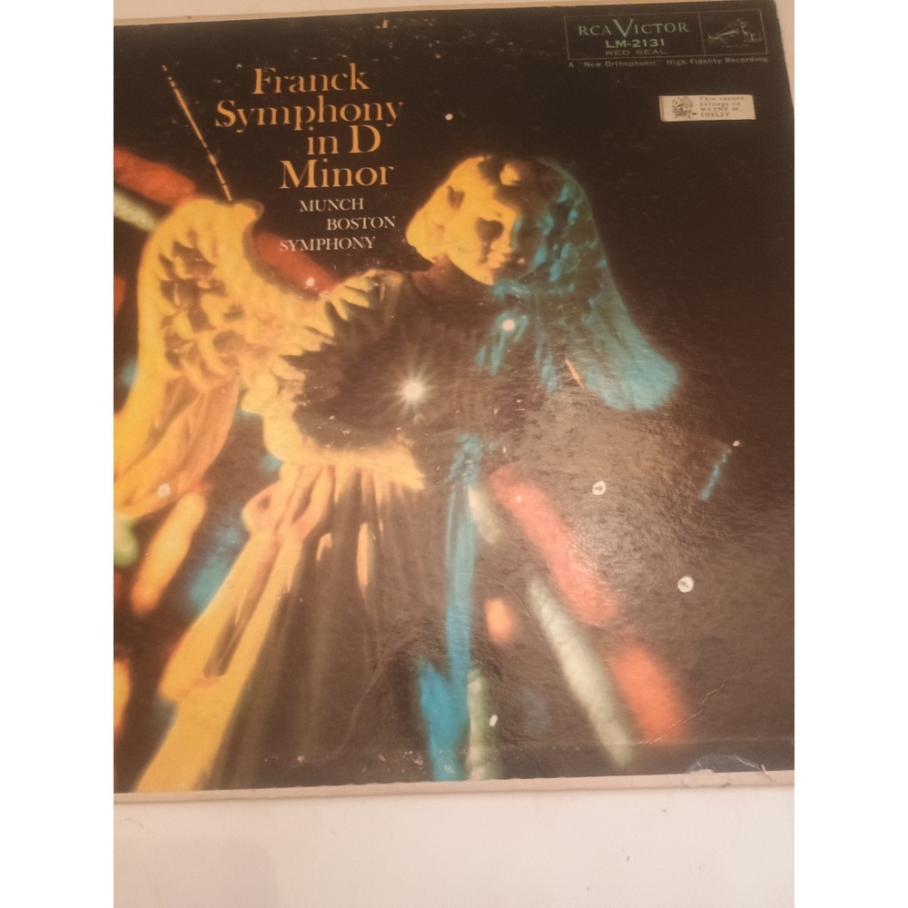 Frank Symphony in D Minor - Munch Boston Symphony, LP Vinyl 12"